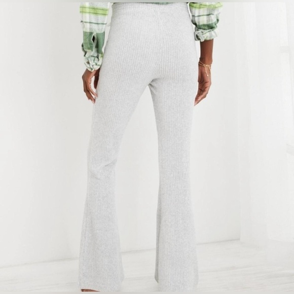 Aerie Women's Grey Ribbed Velour High Waist Skinny Flare Pants - XL - Picture 2 of 10